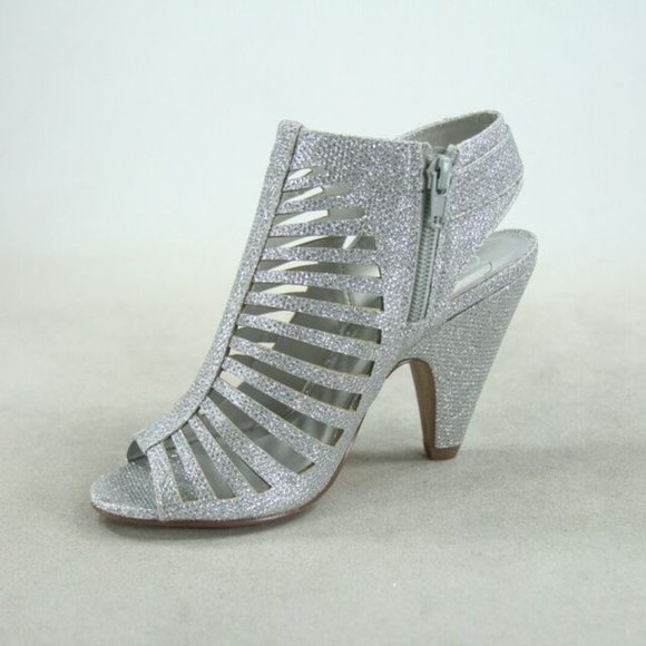 Women's  Fashion Strappy Caged Kitten Chunky Heel Sandal Shoes - Picture 8 of 16